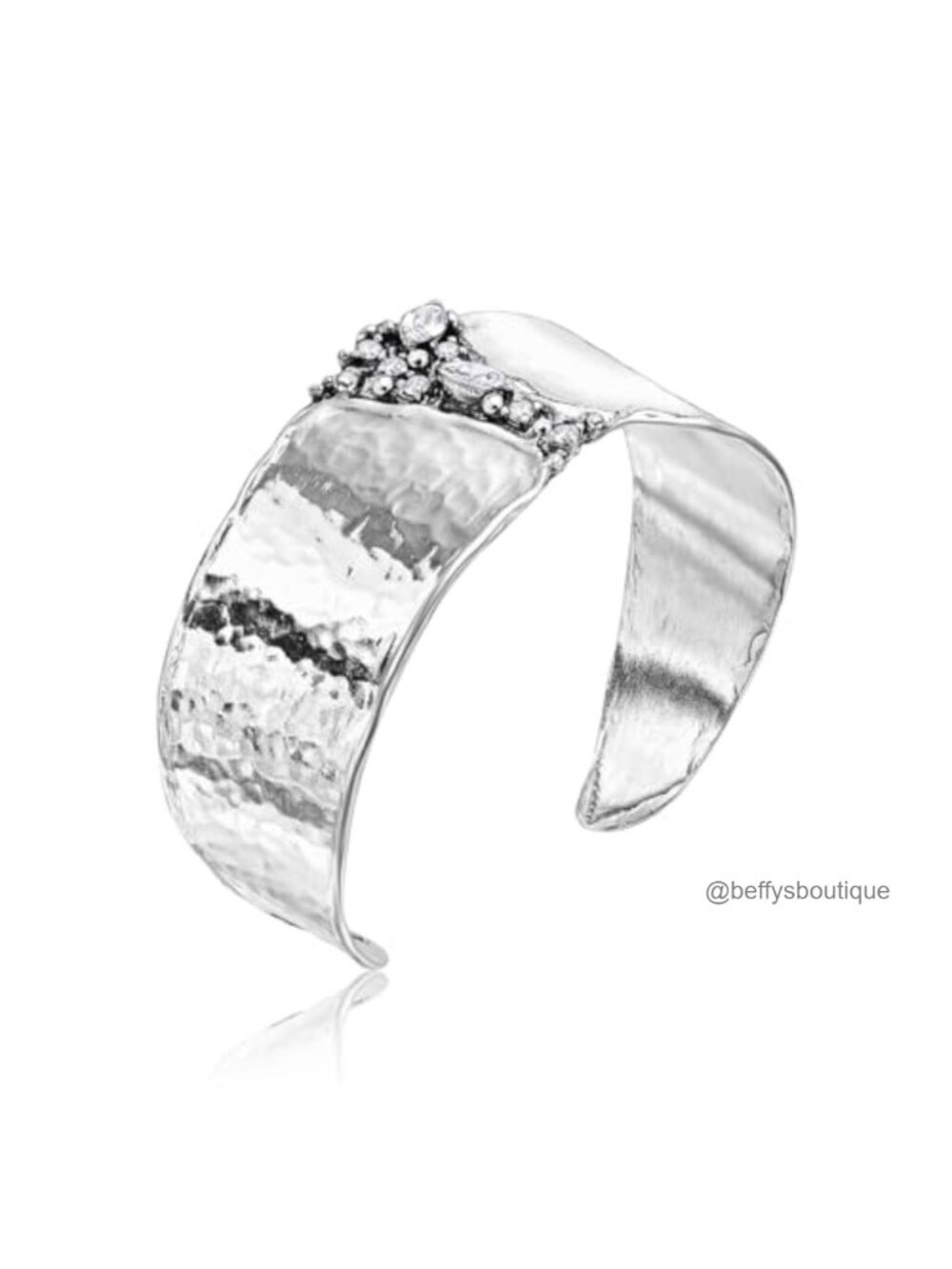 925 Sterling Silver Cuff Bracelet 2.60 TCW Facet Cubic Zirconia Vintage